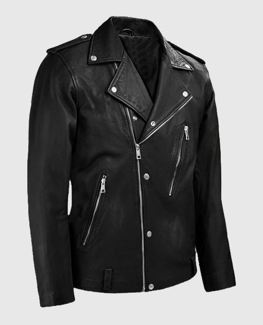 Beast Black Biker Leather Jacket For Men