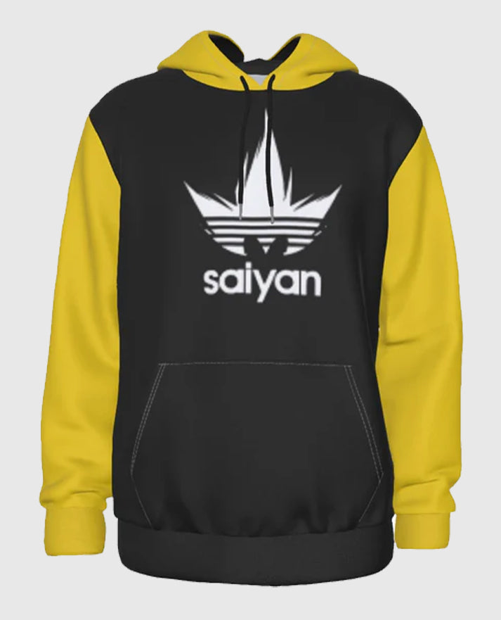 Saiyan Adidas Yellow and Black Hoodie