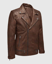 Men's Spanish Brown Ironwood  Biker Jacket