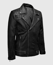 Men's Biker Ironwood Black Leather Jacket