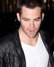 Star Trek Chris Pine Kirk Black Leather Jacket