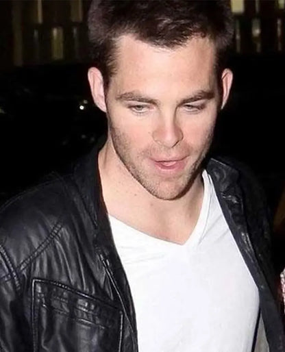 Star Trek Chris Pine Kirk Black Leather Jacket