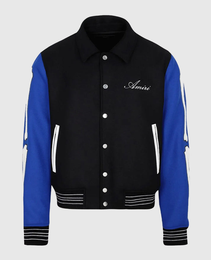 Amiri Bones Letterman Wool Jacket