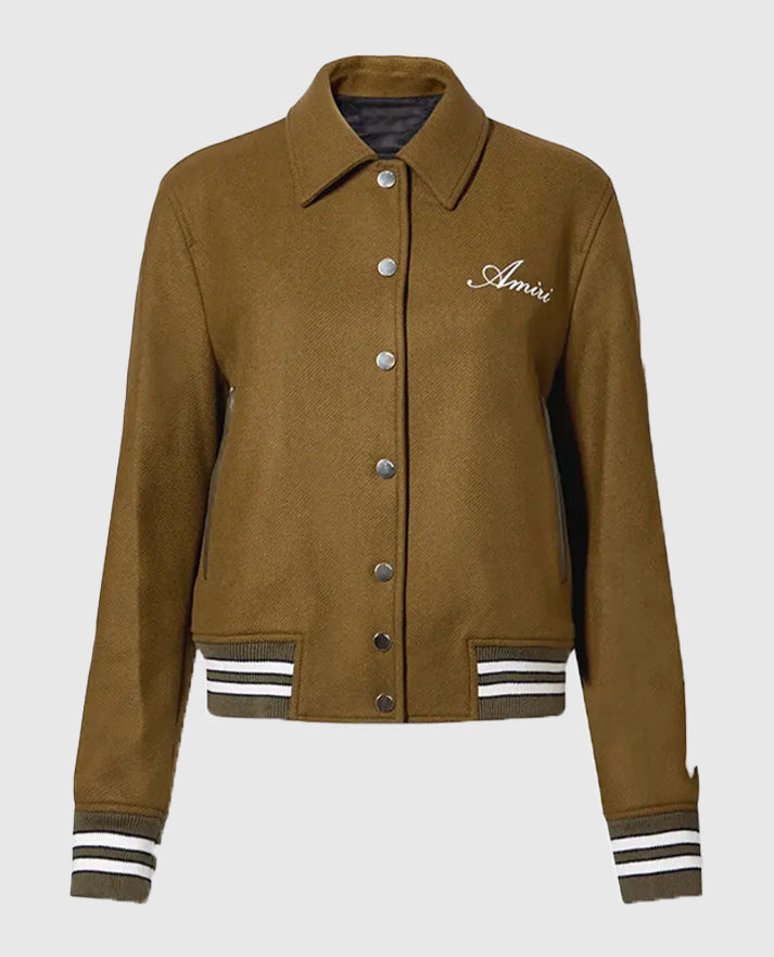 Amiri Bones Letterman Wool Jacket