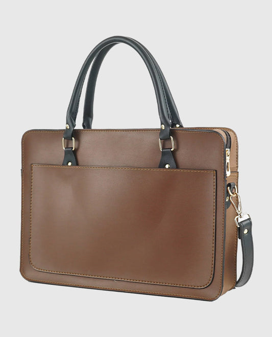 Multi Pockets Laptop Bag (Brown)