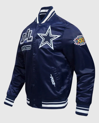 Dallas Cowboys Mashup Classic Rib Satin Jacket