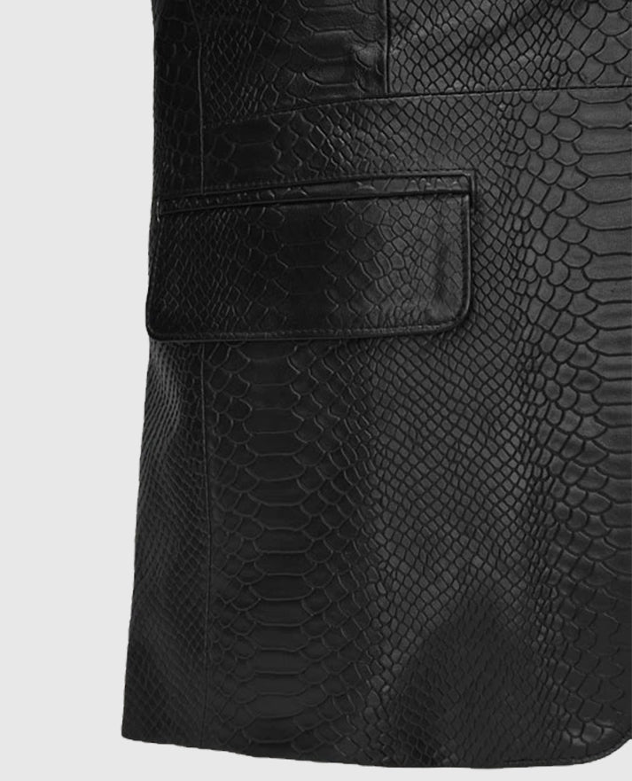 Men's Python Black Catwalk Leather Blazer