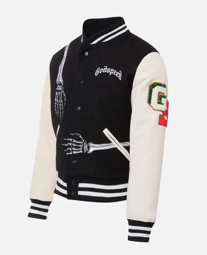 Godspeed Skull Rod Halloween Varsity Jacket