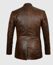 Men's Brown Spanish Medieval Leather Blazer