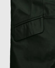 Women's Black Chelsea Leather Long Coat