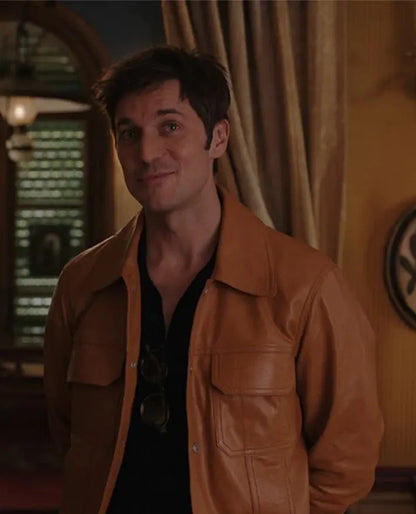 Lucas Bravo Emily In Paris Gabriel Leather Jacket