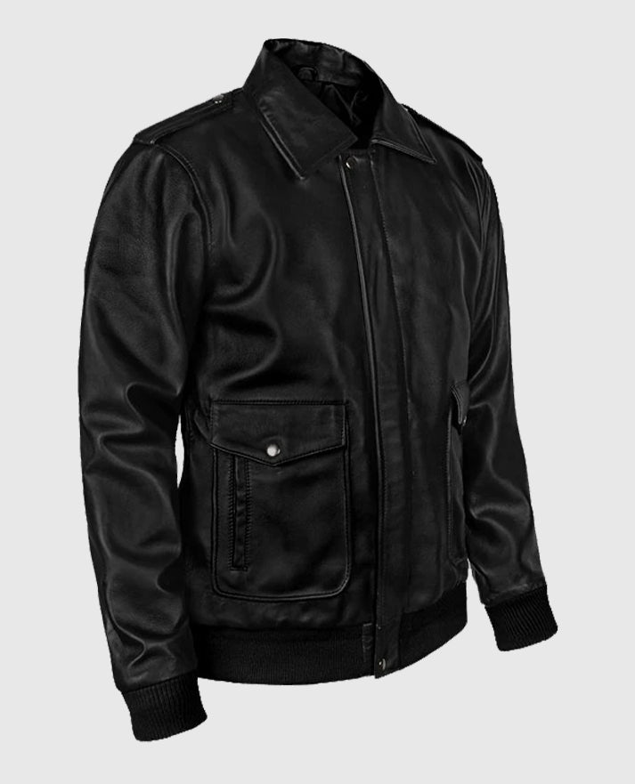 Men's Flight A2 Bomber Leather Jacket
