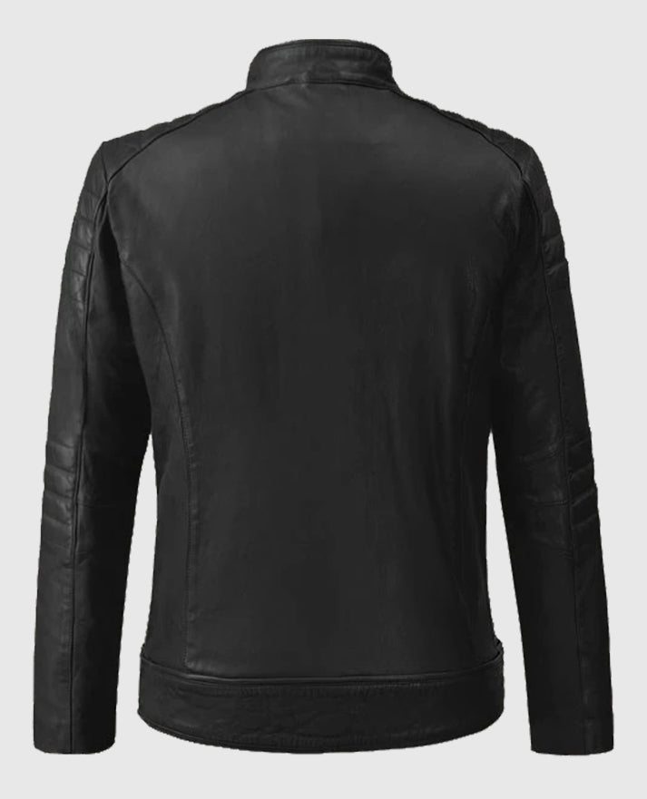 Men's Biker Firefly Black Leather Jacket