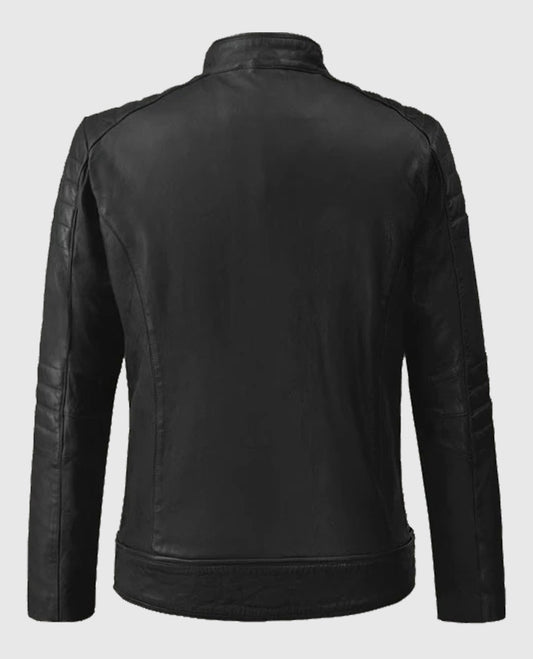 Men's Biker Firefly Black Leather Jacket