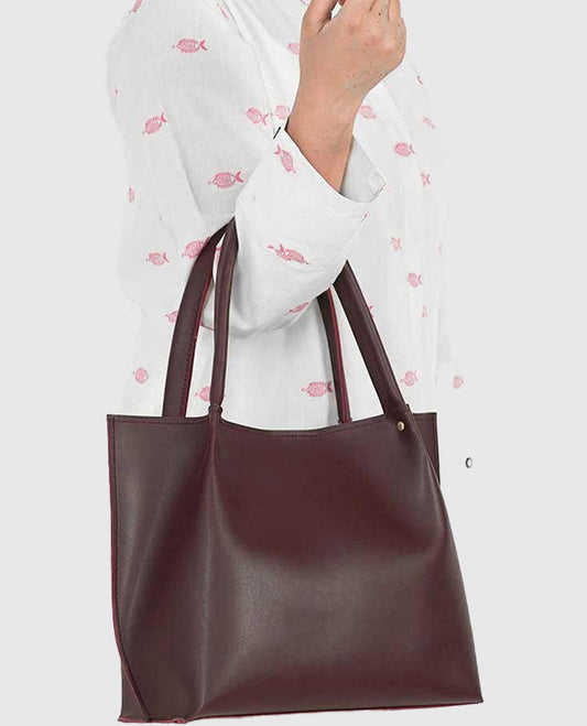 Daily Tote Bag Maroon