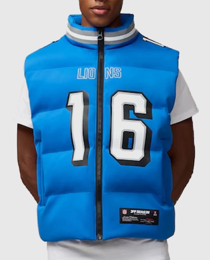 Jared Goff Detroit Lions Off Season Player Puffer Vest