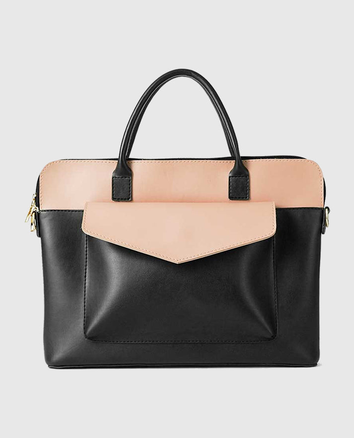 Sack Laptop Bag (Black & Peach)