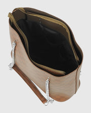 Verona Tote Bag Brown (checkered)