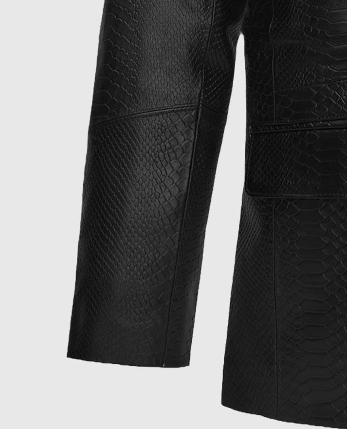 Men's Python Black Catwalk Leather Blazer