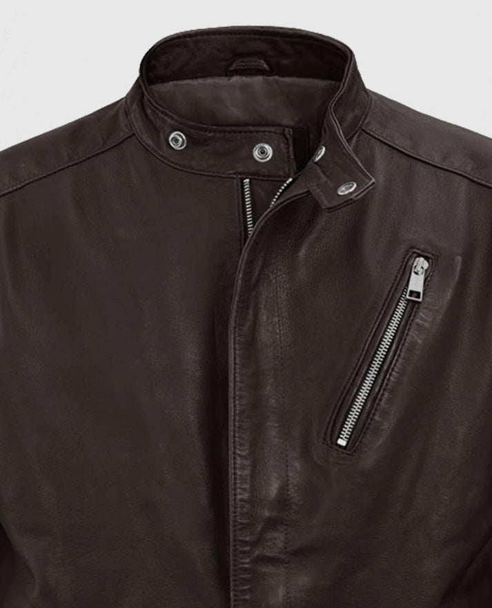 Men's Brown Motorad Biker Leather Jacket