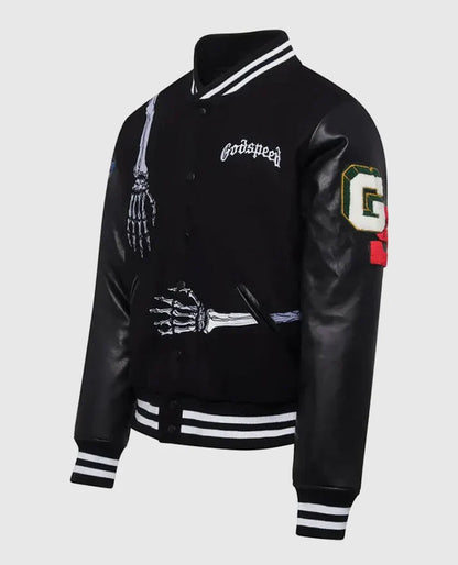 Godspeed Skull Rod Halloween Varsity Jacket