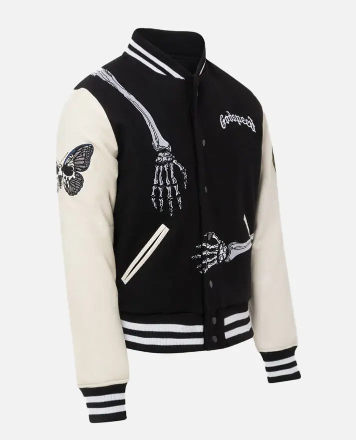 Godspeed Skull Rod Halloween Varsity Jacket