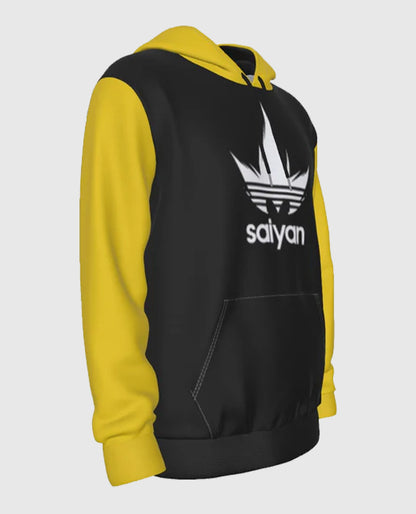 Saiyan Adidas Yellow and Black Hoodie