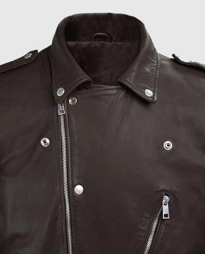 Men's Brown Beast Biker Style Leather Jacket