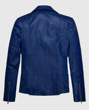 Antonio Banderas Blue Leather Biker Jacket