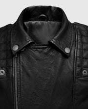Men's Biker Ironwood Black Leather Jacket