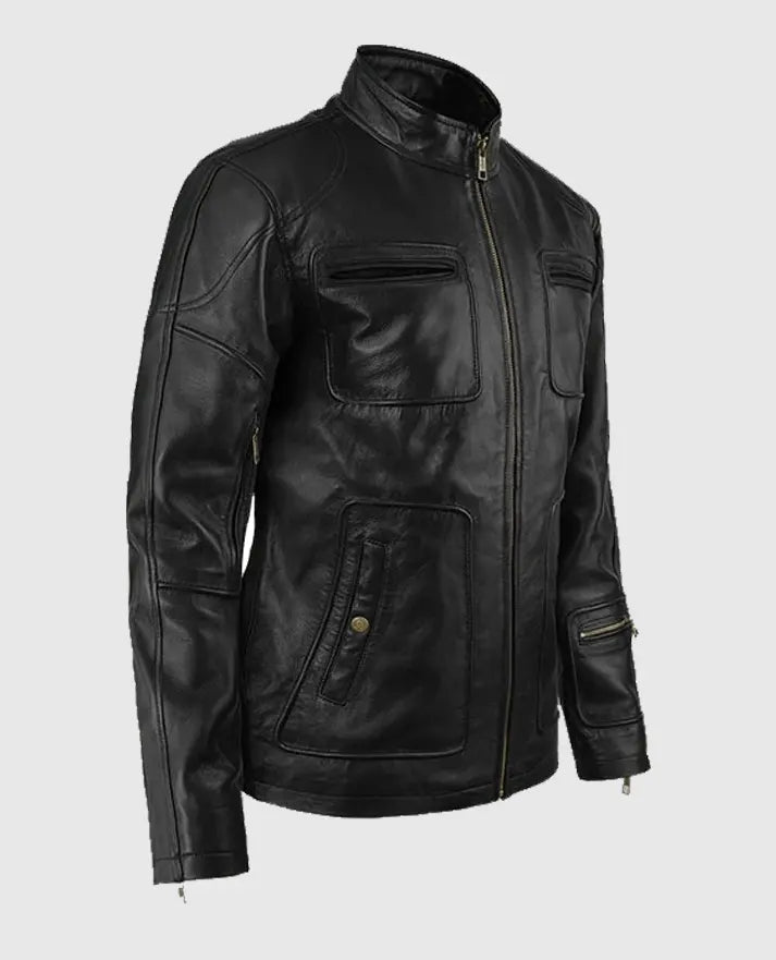 Star Trek Chris Pine Kirk Black Leather Jacket