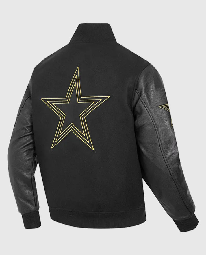 Dallas Cowboys Full-Zip Black Varsity Jacket