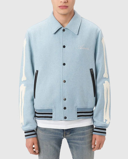 Amiri Bones Letterman Wool Jacket
