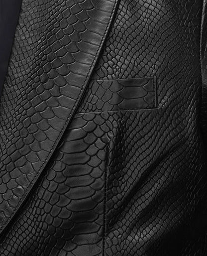 Men's Python Black Catwalk Leather Blazer
