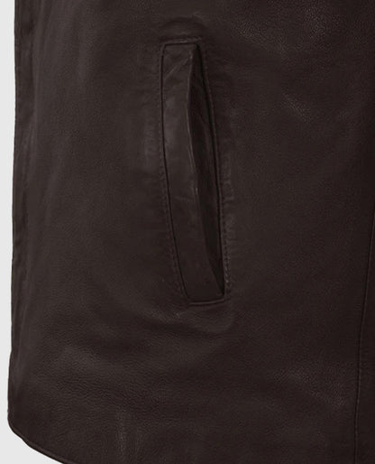 Men's Brown Motorad Biker Leather Jacket