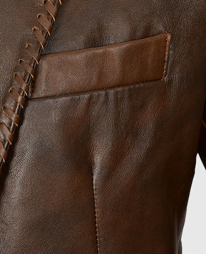 Men's Brown Spanish Medieval Leather Blazer