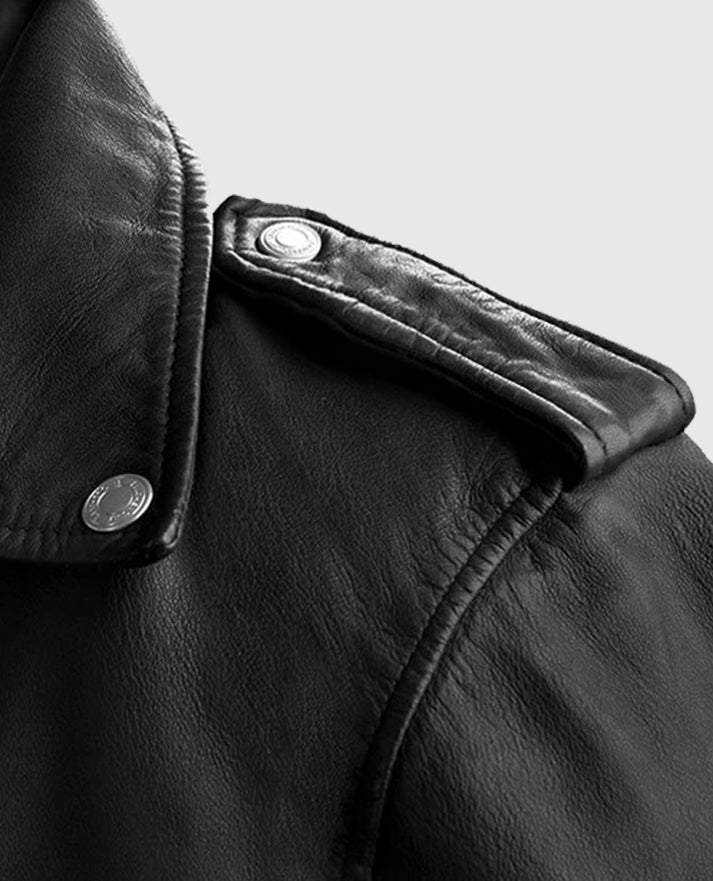 Beast Black Biker Leather Jacket For Men