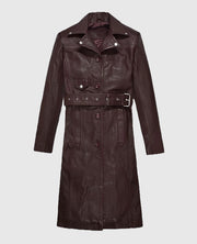 Eiza Gonzalez Leather Trench Coat