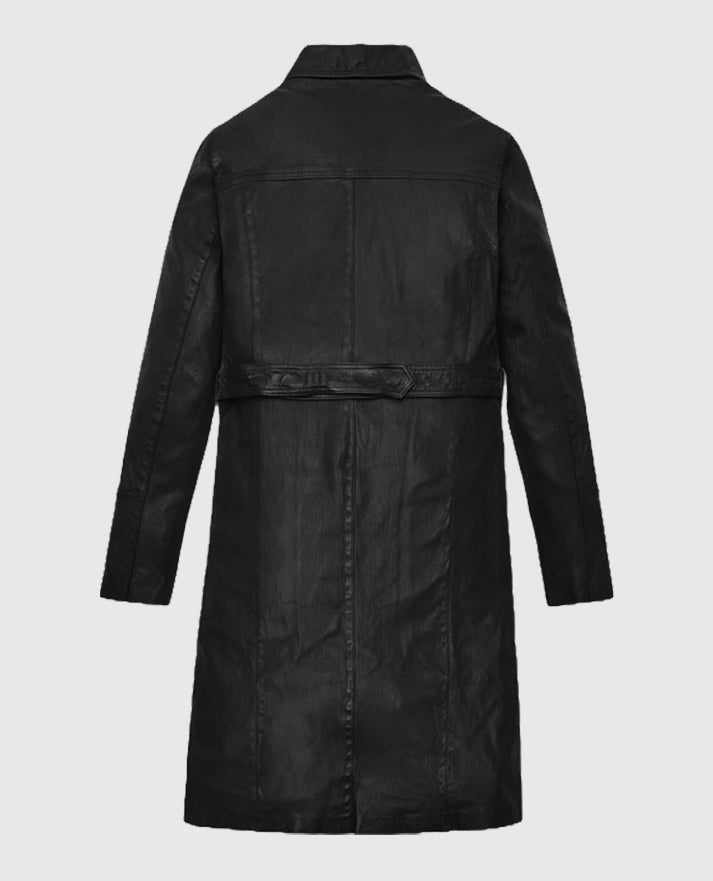 Kim Kardashian Leather Long Coat