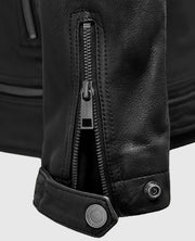 Men's Biker Ironwood Black Leather Jacket