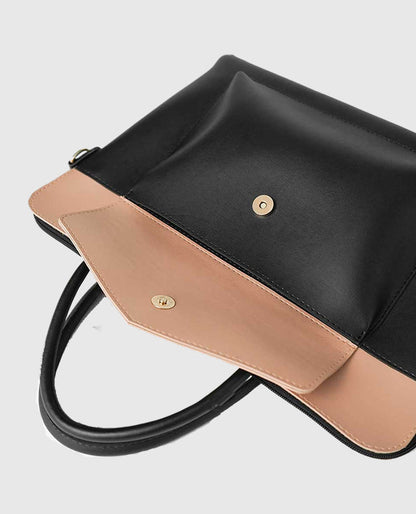 Sack Laptop Bag (Black & Peach)