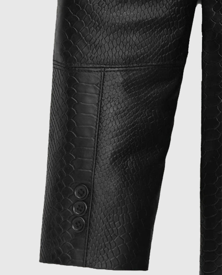 Men's Python Black Catwalk Leather Blazer