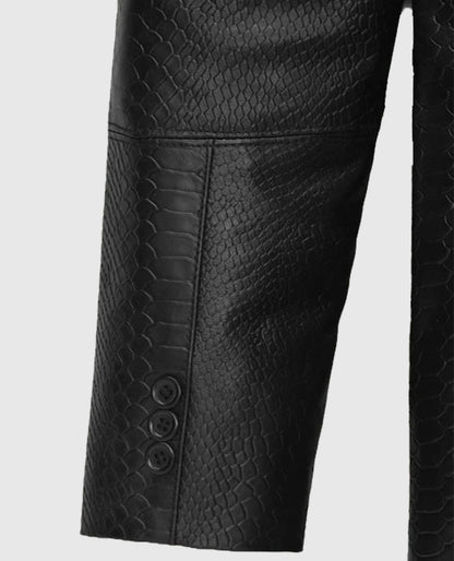 Men's Python Black Catwalk Leather Blazer