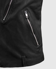 Beast Black Biker Leather Jacket For Men