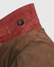 Safari Hickory Suede Leather Blazer For Men