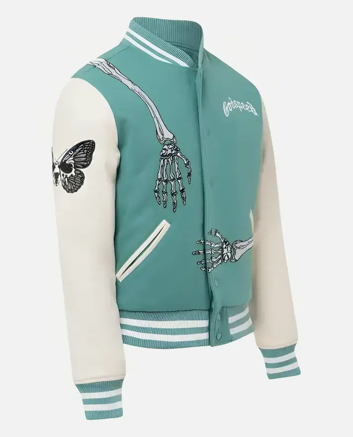 Godspeed Skull Rod Halloween Varsity Jacket