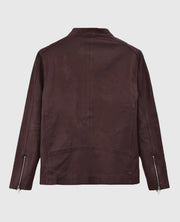 Men's Burgundy Motorad Biker Leather Jacket
