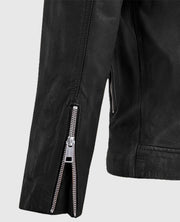 Beast Black Biker Leather Jacket For Men