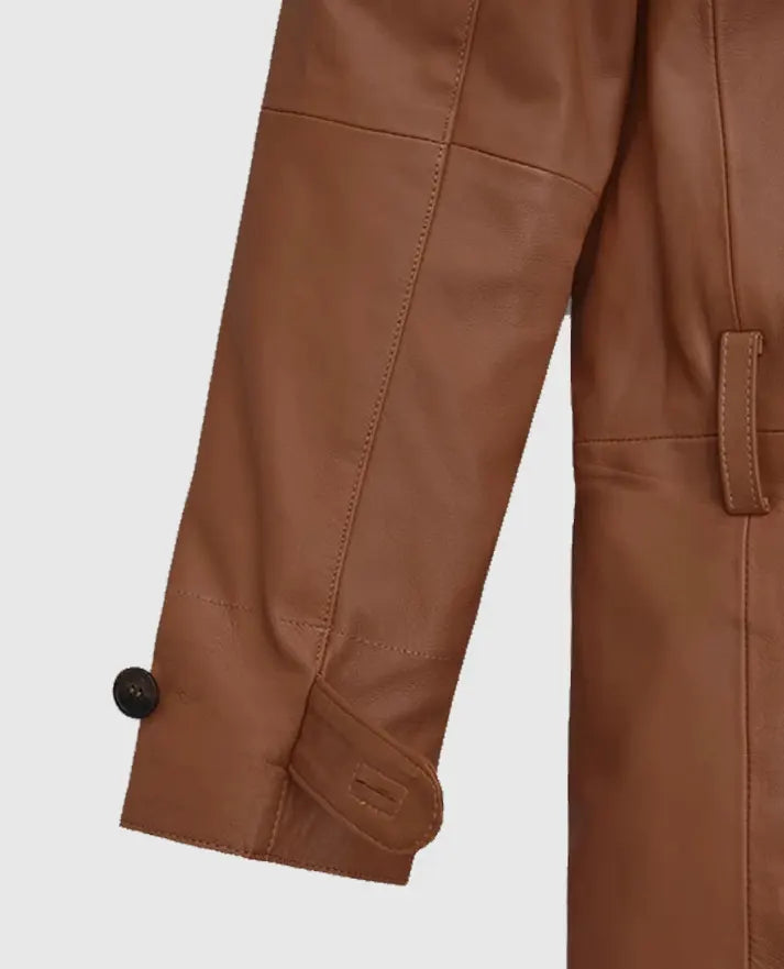 Robert Downey Jr Leather Brown Blazer