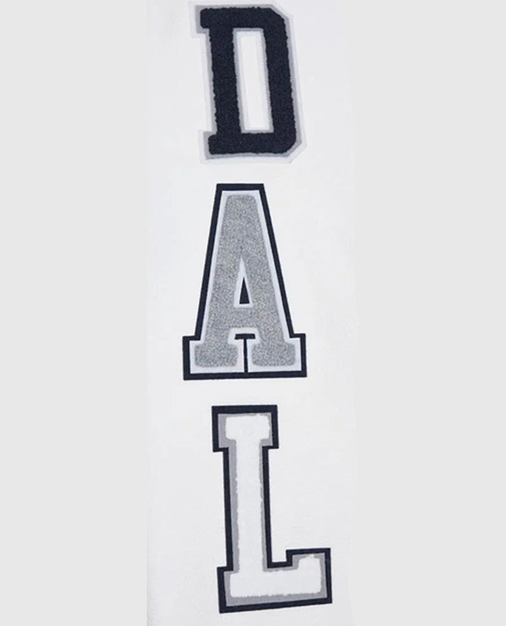 Dallas Cowboys Script Tail Classic Rib Varsity Jacket